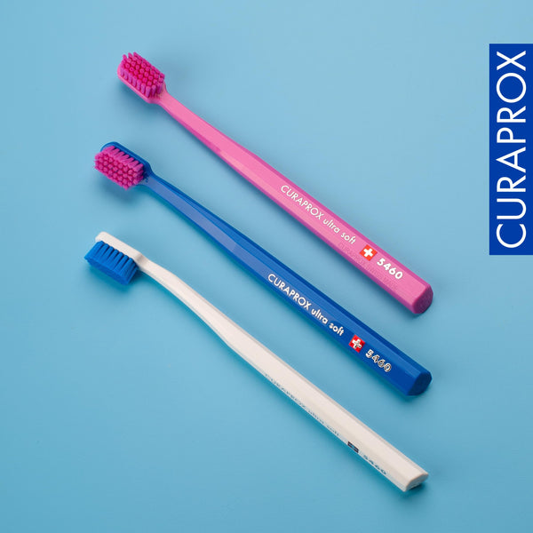 Curaprox 5460 Ultra Soft Manual Toothbrush for Sensitive Teeth and Gums - Gentle & Effective Plaque Removal