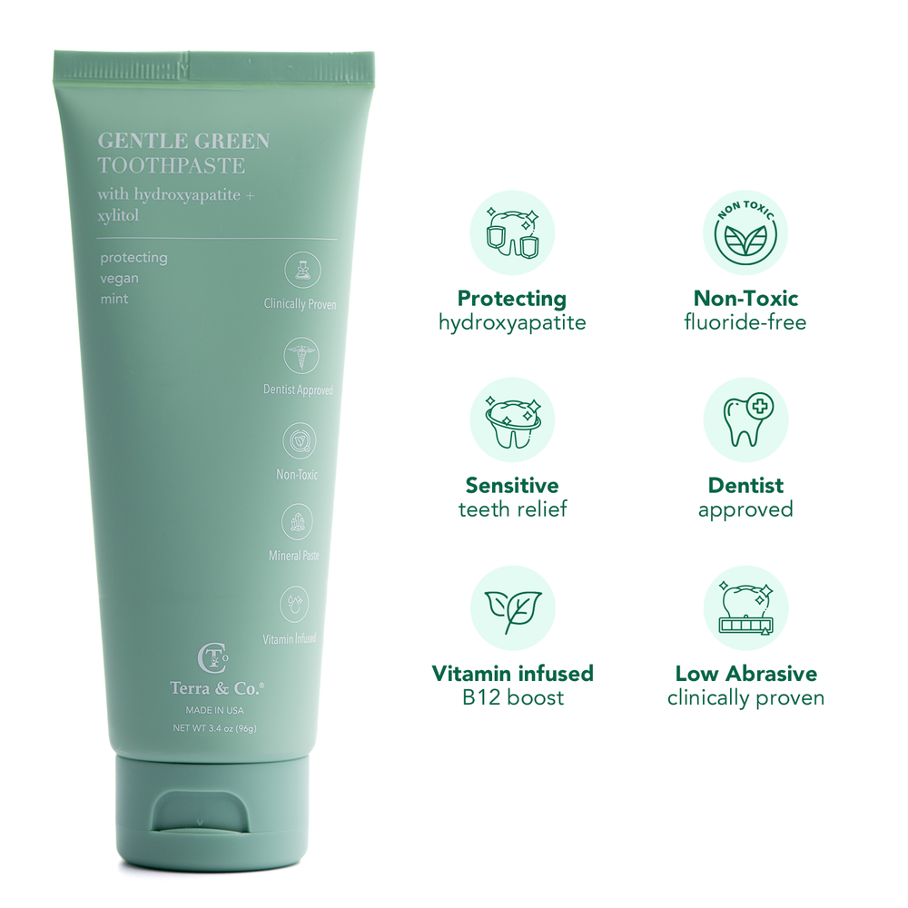 Gentle Green® Sensitive Toothpaste with Hydroxyapatite & B12