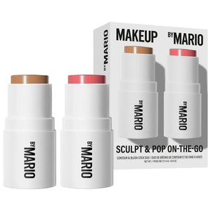 Mario Mini Sculpt & Pop On-The-Go Contour and Blush Makeup Set - Limited Edition, Cruelty-Free, Portable Cosmetics for Natural Look