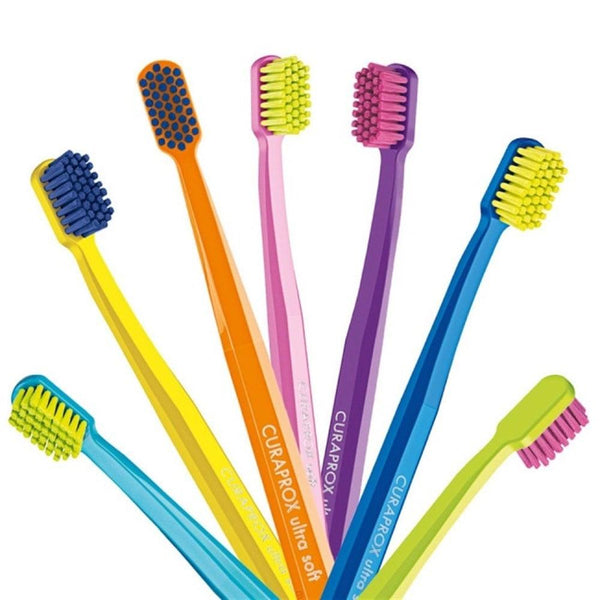 Curaprox 5460 Ultra Soft Manual Toothbrush for Sensitive Teeth and Gums - Gentle & Effective Plaque Removal