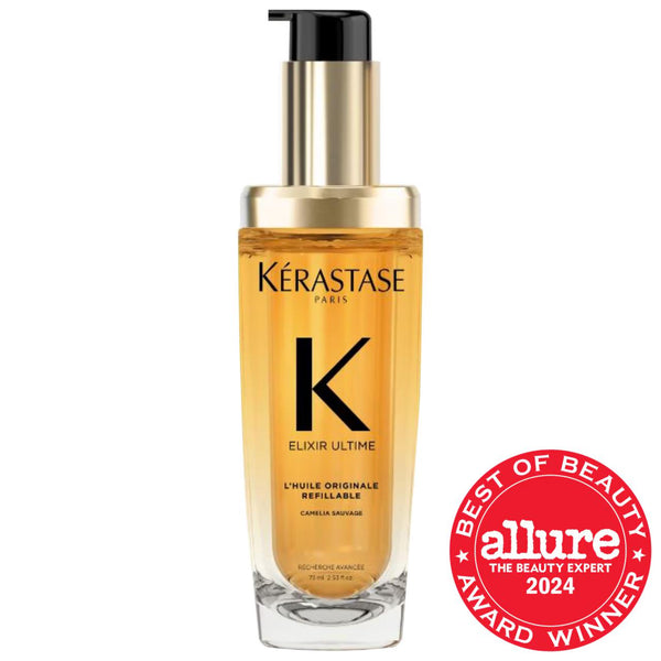 Elixir Ultime Refillable Hydrating Hair Oil - Smooths Frizz, Heat Protection up to 450¡F, Enhances Shine